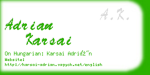 adrian karsai business card